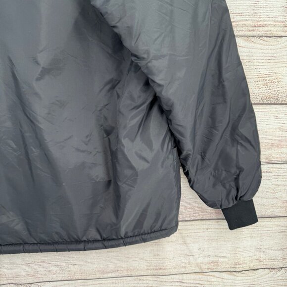 Vintage 80's Windjammer Sherpa‎ Lined Nylon Snap Down jacket Men's XL Black - Picture 13 of 14